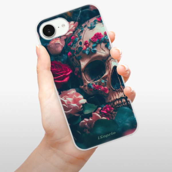 Silikonové pouzdro iSaprio - Apple iPhone 16e / iPhone 17e - Skull in Roses