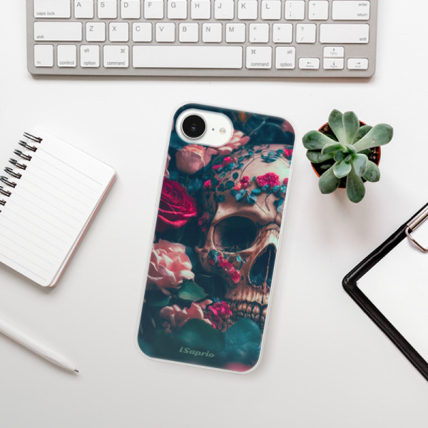Silikonové pouzdro iSaprio - Apple iPhone 16e / iPhone 17e - Skull in Roses