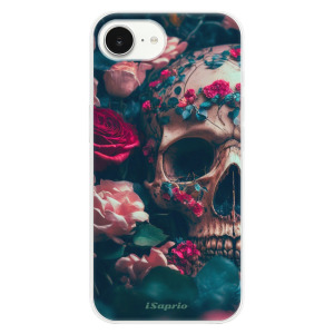 Silikonové pouzdro iSaprio - Apple iPhone 16e / iPhone 17e - Skull in Roses