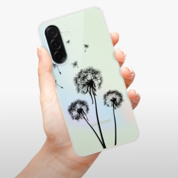 Silikonové pouzdro iSaprio - Samsung Galaxy A36 5G - Three Dandelions - black