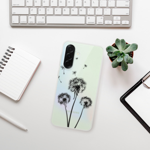 Silikonové pouzdro iSaprio - Samsung Galaxy A36 5G - Three Dandelions - black