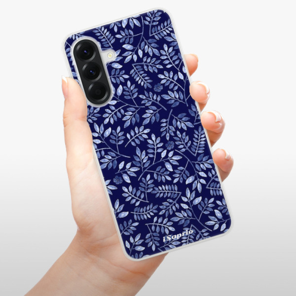 Silikonové pouzdro iSaprio - Samsung Galaxy A56 5G - Blue Leaves 05