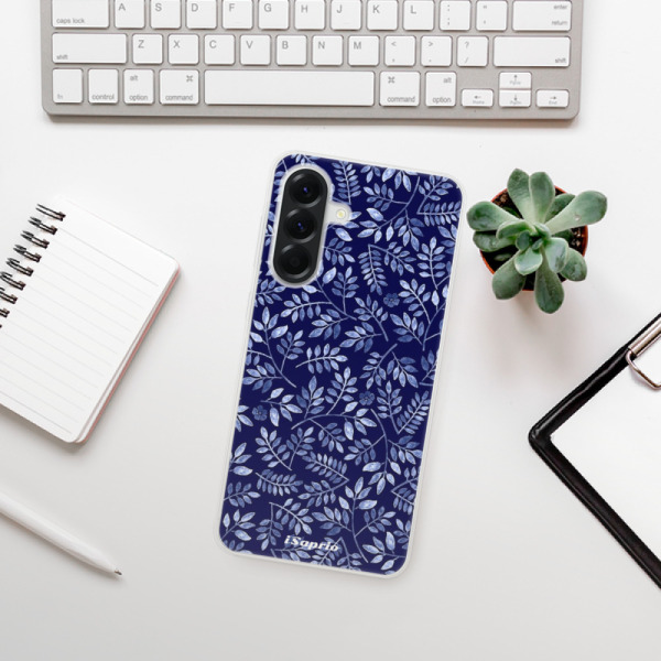 Silikonové pouzdro iSaprio - Samsung Galaxy A56 5G - Blue Leaves 05