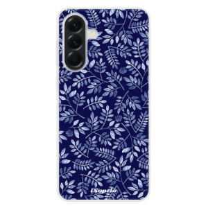 Silikonové pouzdro iSaprio - Samsung Galaxy A56 5G - Blue Leaves 05