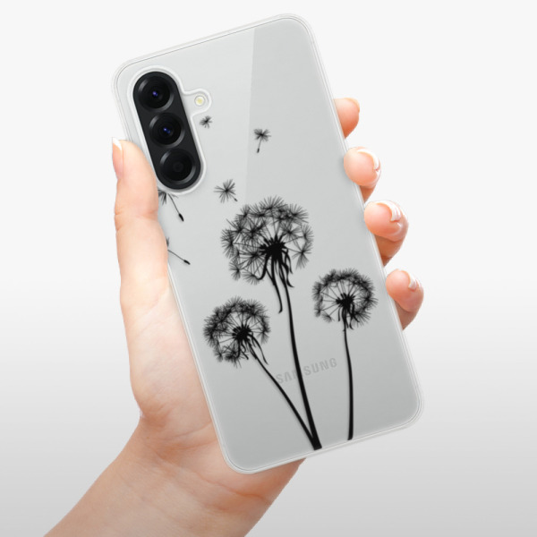 Silikonové pouzdro iSaprio - Samsung Galaxy A56 5G - Three Dandelions - black