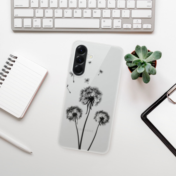 Silikonové pouzdro iSaprio - Samsung Galaxy A56 5G - Three Dandelions - black