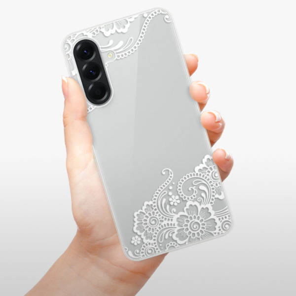 Silikonové pouzdro iSaprio - Samsung Galaxy A56 5G - White Lace 02