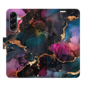 Flip pouzdro iSaprio - Samsung Galaxy A26 5G - Dark Marble - kapsičky na karty