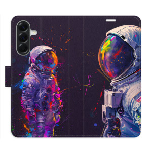 Flip pouzdro iSaprio - Samsung Galaxy A26 5G - Neon Astronaut 02 - kapsičky na karty