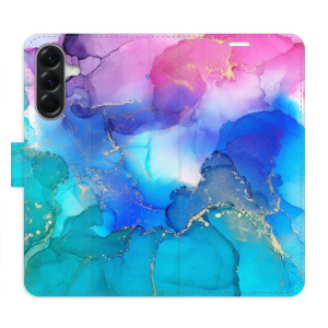 Flip pouzdro iSaprio - Samsung Galaxy A56 5G - BluePink Paint - kapsičky na karty