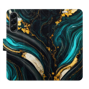 Flip pouzdro iSaprio - Samsung Galaxy A56 5G - Dark Paint - kapsičky na karty