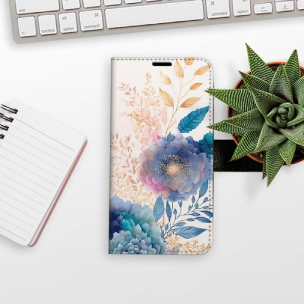 Flip pouzdro iSaprio - Samsung Galaxy A56 5G - Ornamental Flowers 03 - kapsičky na karty