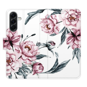 Flip pouzdro iSaprio - Samsung Galaxy A56 5G - Pink Flowers - kapsičky na karty