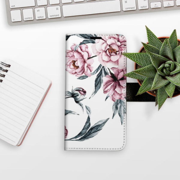 Flip pouzdro iSaprio - Samsung Galaxy A56 5G - Pink Flowers - kapsičky na karty