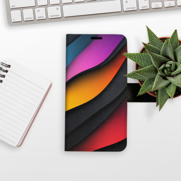 Flip pouzdro iSaprio - Samsung Galaxy A56 5G - Color Waves - kapsičky na karty