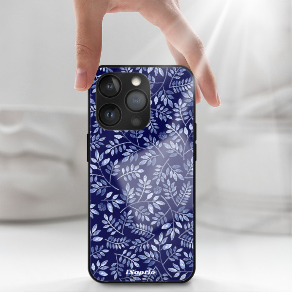 iSaprio MagSafe lesklé pouzdro - Apple iPhone 13 Pro - Blue Leaves 05