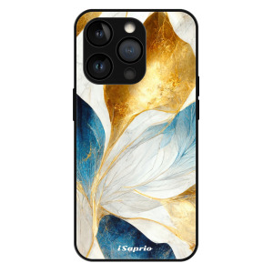 iSaprio MagSafe lesklé pouzdro - Apple iPhone 13 Pro - Blue Leaves