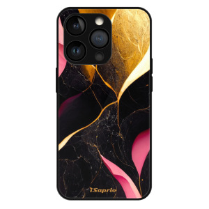 iSaprio MagSafe lesklé pouzdro - Apple iPhone 13 Pro - Gold Pink Marble