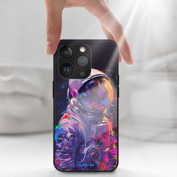 iSaprio MagSafe lesklé pouzdro - Apple iPhone 13 Pro - Neon Astronaut