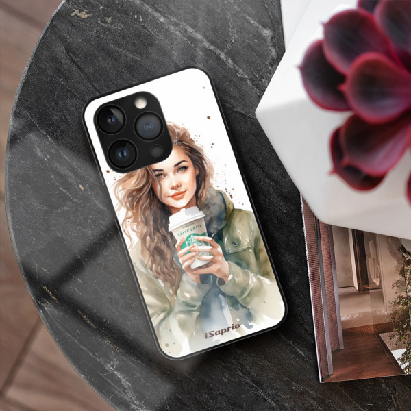 iSaprio MagSafe lesklé pouzdro - Apple iPhone 13 Pro - Girl With Latte