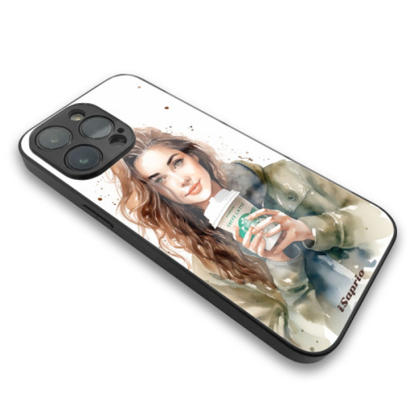 iSaprio MagSafe lesklé pouzdro - Apple iPhone 13 Pro - Girl With Latte
