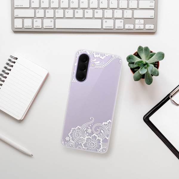 Silikonové pouzdro iSaprio - Samsung Galaxy A37 - White Lace 02