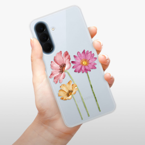 Silikonové pouzdro iSaprio - Samsung Galaxy A57 - Three Flowers