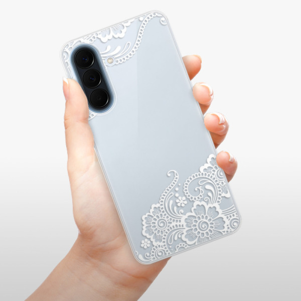 Silikonové pouzdro iSaprio - Samsung Galaxy A57 - White Lace 02