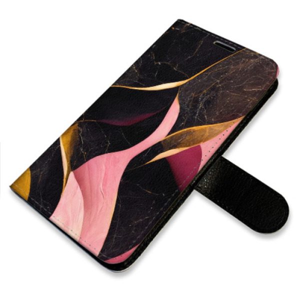 Flip pouzdro iSaprio - Samsung Galaxy S26+ - Gold Pink Marble 02 s kapsičkami na karty
