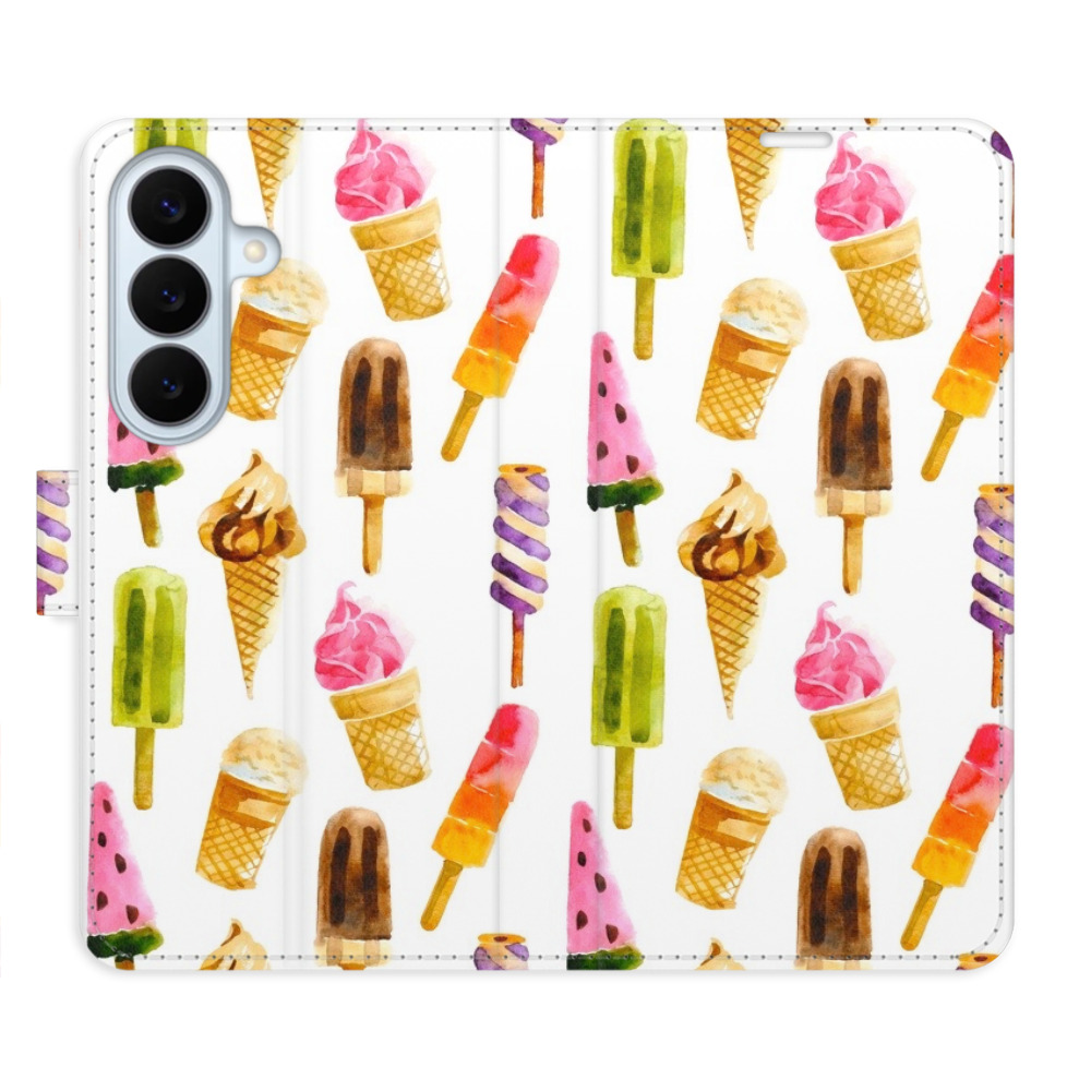 Flip pouzdro iSaprio - Samsung Galaxy S26+ - Ice Cream Pattern s kapsičkami na karty