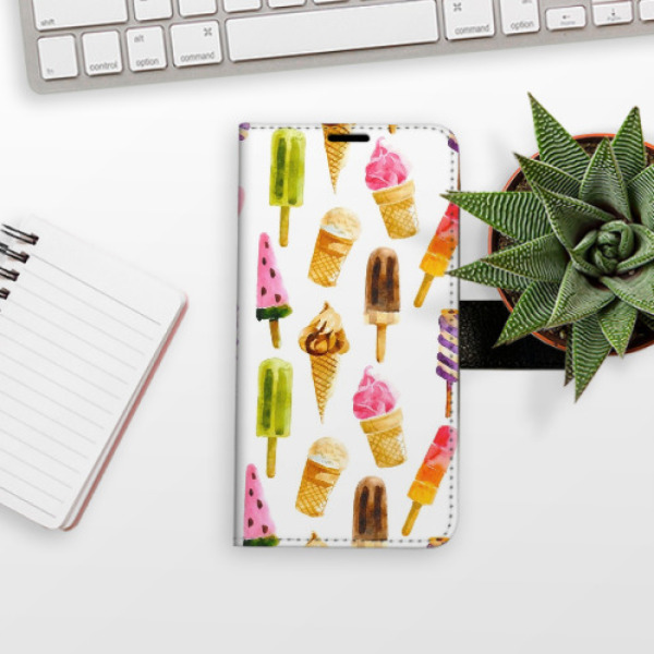 Flip pouzdro iSaprio - Samsung Galaxy S26+ - Ice Cream Pattern s kapsičkami na karty