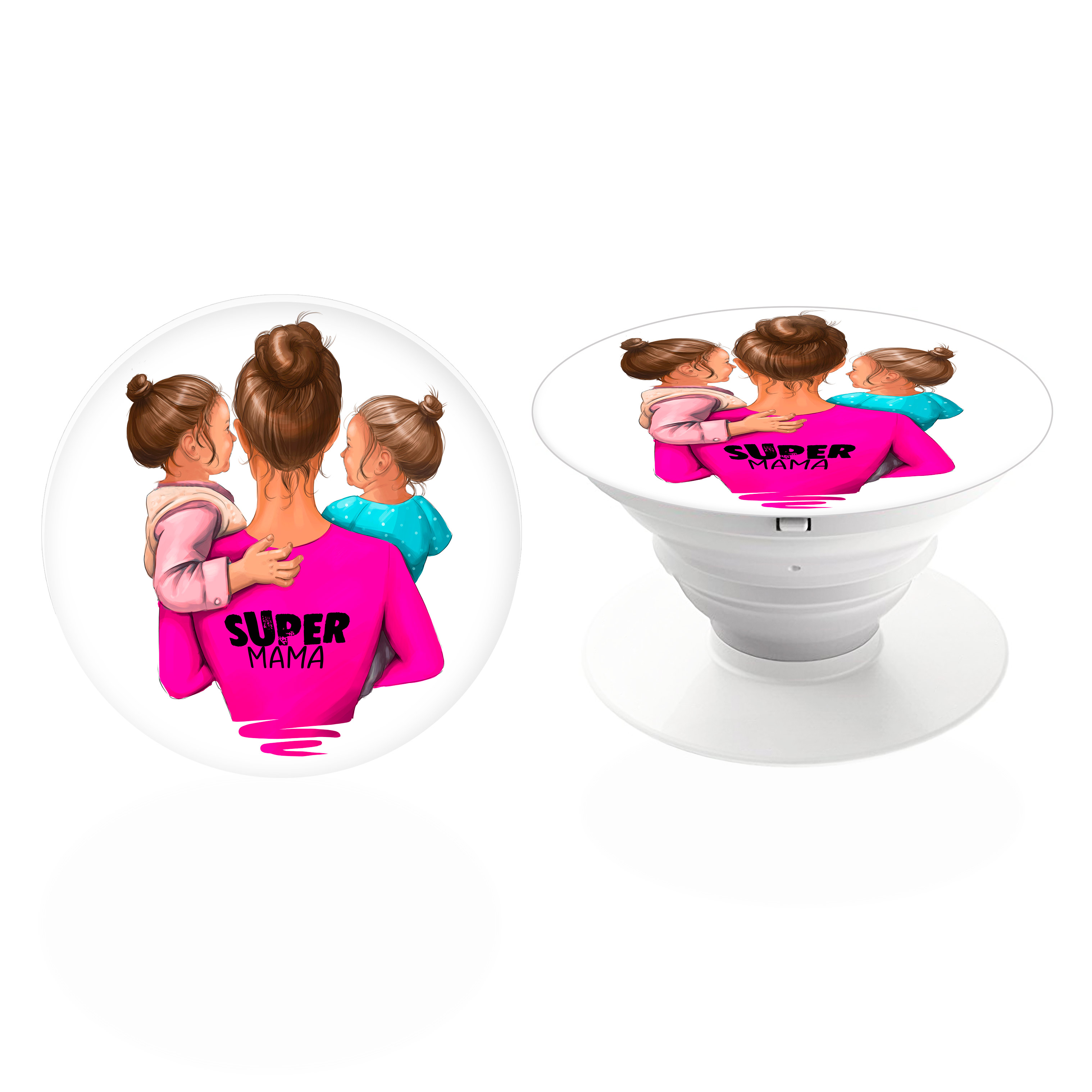 PopSocket iSaprio – Super Mama Two Girl držák na mobil / mobil držka