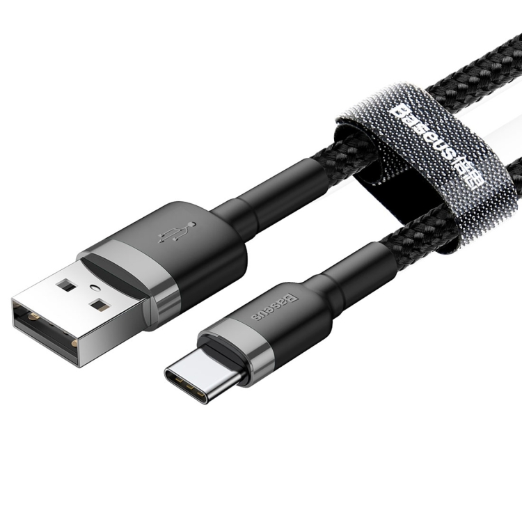 Nabíjecí a datový odolný kabel Baseus USB na USB-C, 3A, 2m